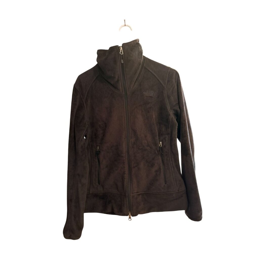 The North Face Osito Fleece Jacket Womens Medium Brown Full Zip High Pile Soft